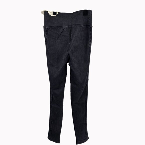 Offline By Aerie High-Waisted Ribbed Leggings L/G Black - Picture 2 of 9